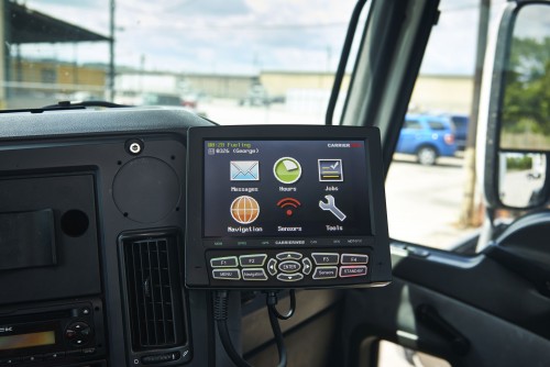 In Cab Photo of Carriermate App for Truckers